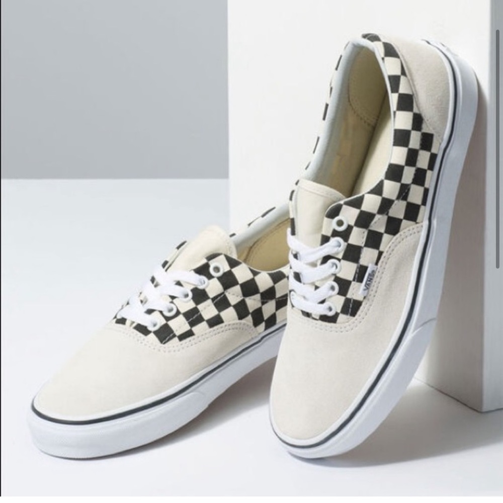 COPY - 🔥 VANS PRIMARY CHECK ERA MARSHMALLOW BLACK SHOES NWT 🔥 - Picture 7 of 8